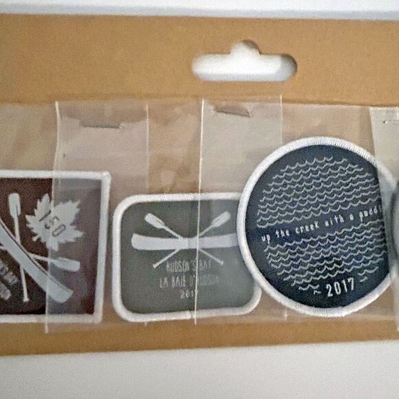 Hudson's Bay Commemorative Canoe patches Canada Set of 4- New in pkg - Picture 3 of 6